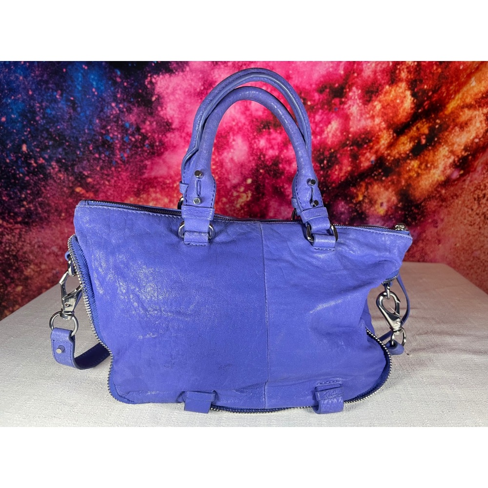 She + Lo Rise Above Mini Satchel Purple Leather Convertible Bag